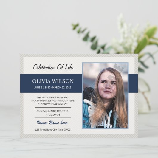 葬儀発表カード 案内状 (スタンド正面)