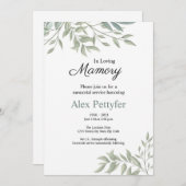 葬儀発表カード 案内状 (正面/裏面)