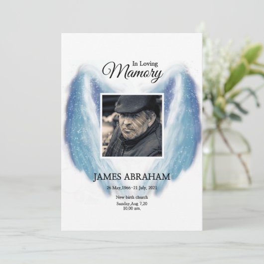 葬儀発表カード 案内状 (スタンド正面)