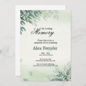 葬儀発表招待状カード 案内状 (正面/裏面)