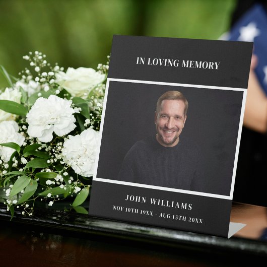 葬儀白黒写真記念披露宴 台座サイン