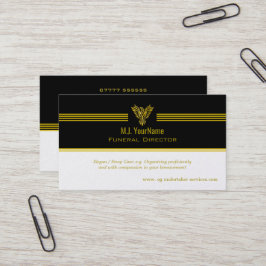 葬儀監督の金ゴールドストライプと起き上がるフェニックス 名刺