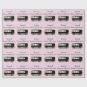 葬儀監督退職したギフト包装紙ピンク ラッピングペーパー (フラット)