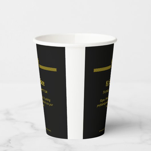 葬儀監督金ゴールドストライプとライジングフェニックス 紙コップ (左)