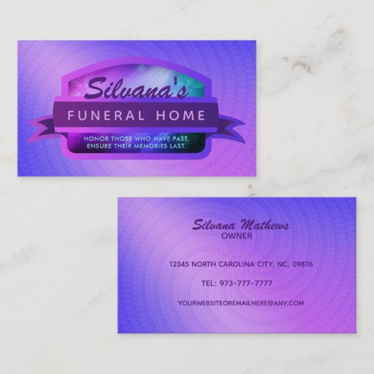 葬儀社のスローガン名刺 名刺 (正面/裏面)