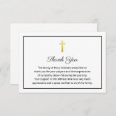 葬儀社エレガント礼十字架 サンキューカード (正面/裏面)