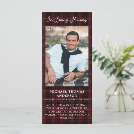 葬儀祈りの言葉しおりカード追悼記念碑 (スタンド正面)