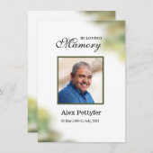 葬儀祈りの言葉カードテンプレート (正面/裏面)