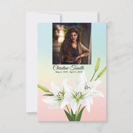 葬儀祈りの言葉カードテンプレート (正面)