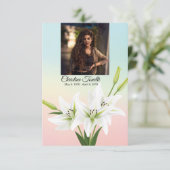 葬儀祈りの言葉カードテンプレート (スタンド正面)