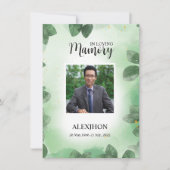 葬儀祈りの言葉カードテンプレート (正面)