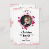 葬儀祈りの言葉カードテンプレート (正面/裏面)