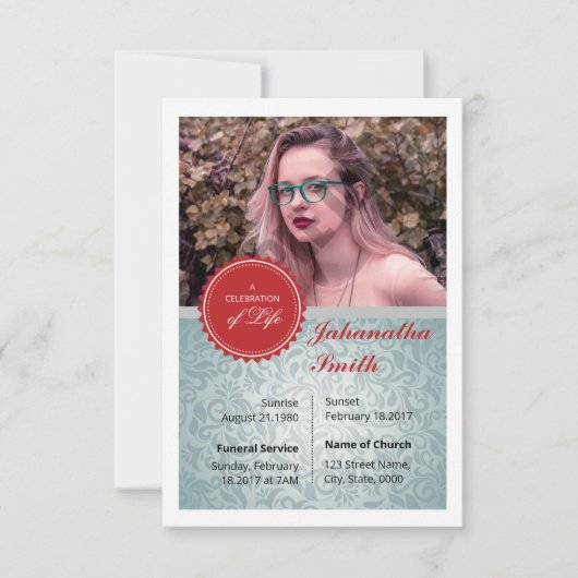 葬儀祈りの言葉カードテンプレート (正面)