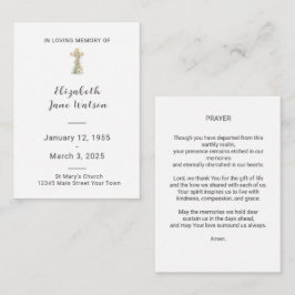 葬儀祈りの言葉カードフローラクロス ノートカード