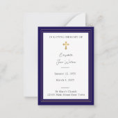 葬儀祈りの言葉カードフローラクロス ノートカード (正面)