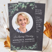 葬儀祈りの言葉カードユーカリ記念写真 コーリングカード