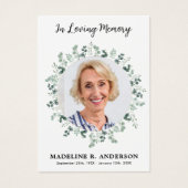 葬儀祈りの言葉カード写真悔やみや弔慰メモリアル (正面)