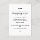 葬儀祈りの言葉カード白黒 名刺 (裏面)