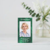 葬儀祈りの言葉カード記念写真エメラルドグリーン コーリングカード (スタンド正面)