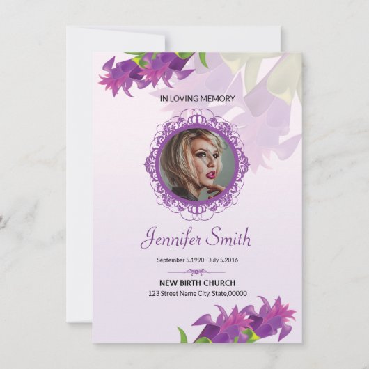 葬儀祈りの言葉カード (正面)