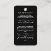 葬儀祈りの言葉カード – ライフお祝いMemoria 名刺 (裏面)