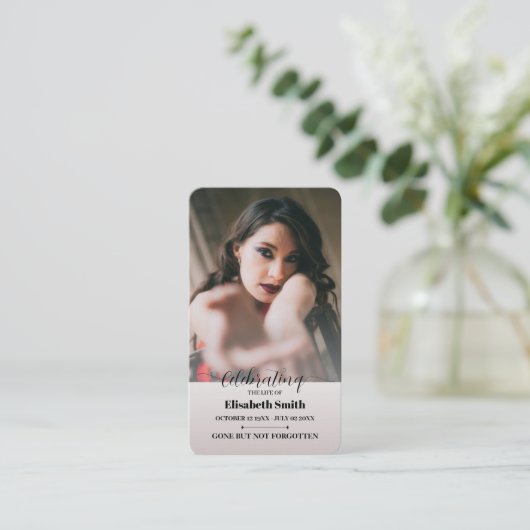 葬儀祈りの言葉カード – ライフお祝いMemoria 名刺 (スタンド正面)