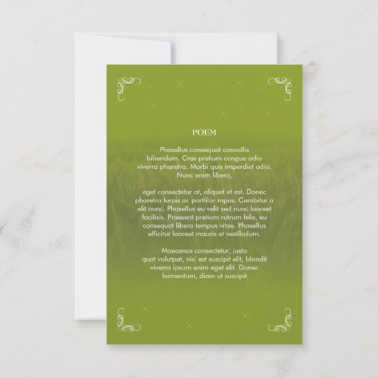 葬儀祈りの言葉カード 招待状 (裏面)