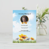 葬儀祈りの言葉カード 招待状 (スタンド正面)