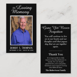 葬儀祈りの言葉サンキューカード 名刺