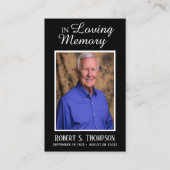 葬儀祈りの言葉サンキューカード 名刺 (正面)