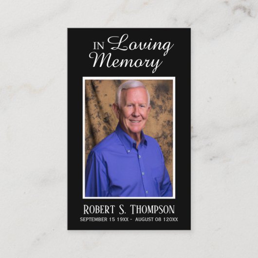 葬儀祈りの言葉サンキューカード 名刺 (正面)