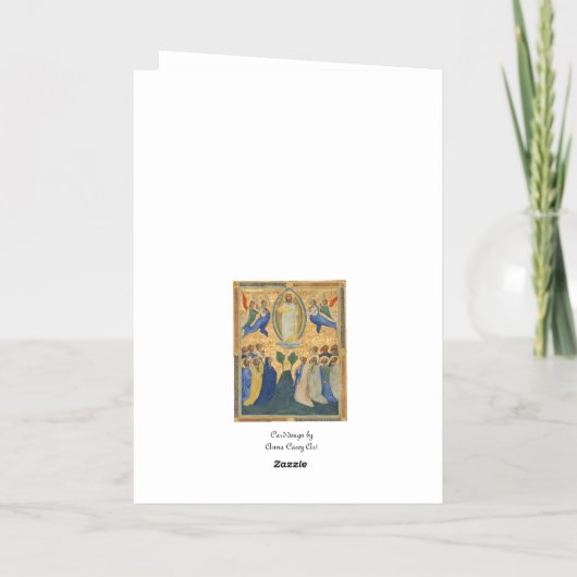 葬儀祈りの言葉記念碑 箔グリーティングカード (裏面)