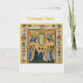 葬儀祈りの言葉記念碑 箔グリーティングカード (正面)