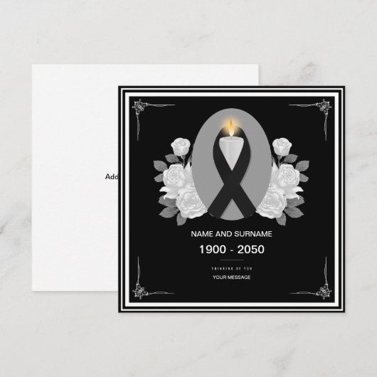 葬儀祈りの言葉 招待状 (正面/裏面)