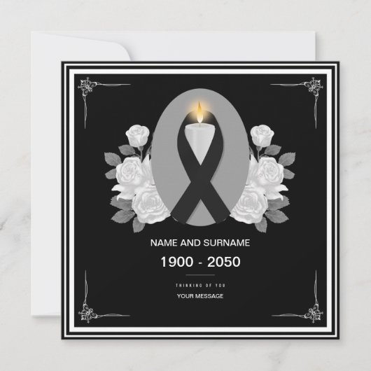 葬儀祈りの言葉 招待状 (正面)