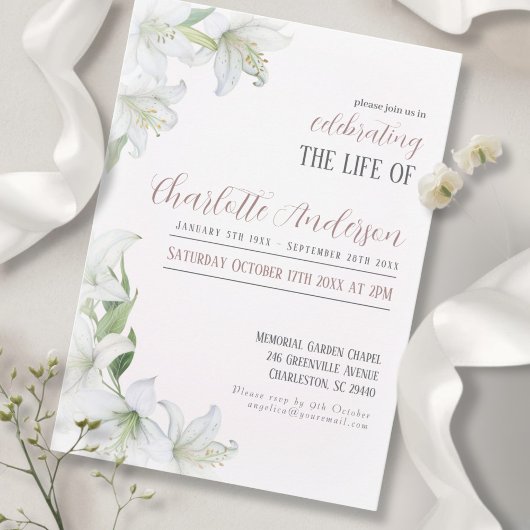 葬儀祝の生涯 招待状