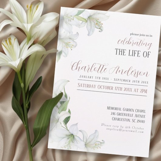 葬儀祝の生涯 招待状