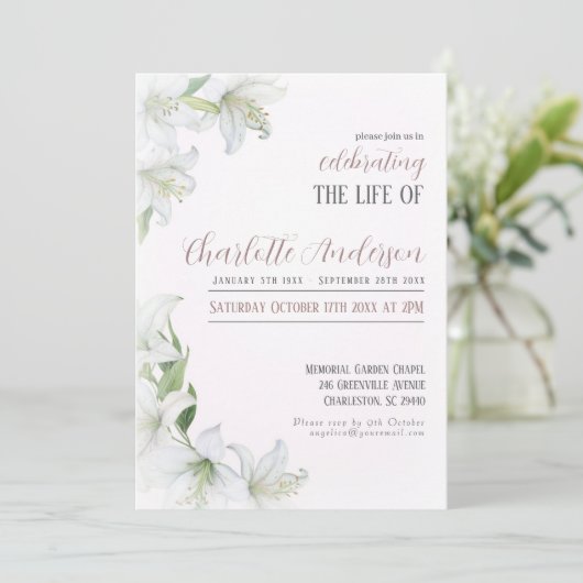 葬儀祝の生涯 招待状 (スタンド正面)