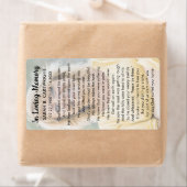 葬儀神の庭園詩の写真パーソナライズされた ラベル (インサイチュ)