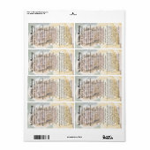 葬儀神の庭園詩の写真パーソナライズされた ラベル (フルシート)