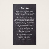 葬儀素朴悔やみや弔慰写真記念祈りの言葉カード (裏面)