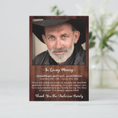 葬儀素朴感謝の記念悔やみや弔慰写真 サンキューカード (スタンド正面)