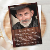 葬儀素朴感謝の記念悔やみや弔慰写真 サンキューカード