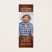 葬儀素朴祈りの言葉写真追悼詩ブックマーク (正面)