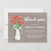 葬儀素朴花模様サンキューカード サンキューカード (正面)