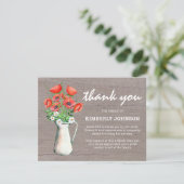 葬儀素朴花模様サンキューカード サンキューカード (スタンド正面)