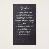 葬儀素朴記念写真悔やみや弔慰祈りの言葉カード (裏面)