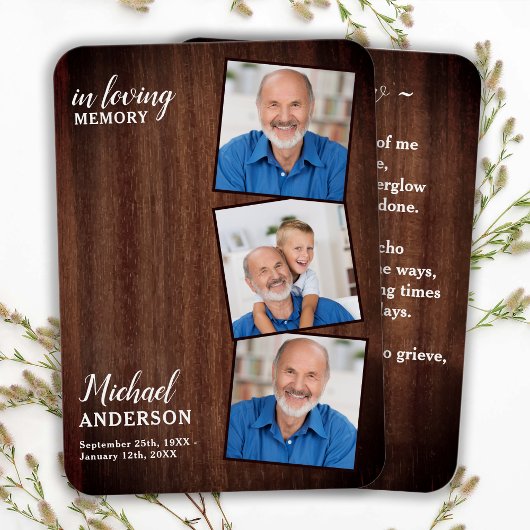 葬儀素朴記念悔やみや弔慰写真祈りの言葉カード