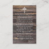 葬儀素朴記念祈りの言葉写真カード 名刺 (裏面)