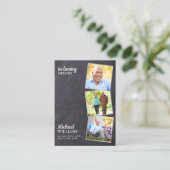 葬儀素朴3写真石板記念祈りの言葉カード コーリングカード (スタンド正面)